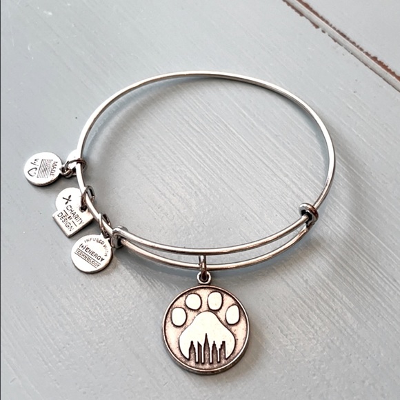 Alex and Ani Paw Prints Bangle - Picture 1 of 4